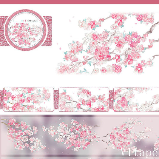 Pink Floral Peach Blossom PET Tape ZERO-651