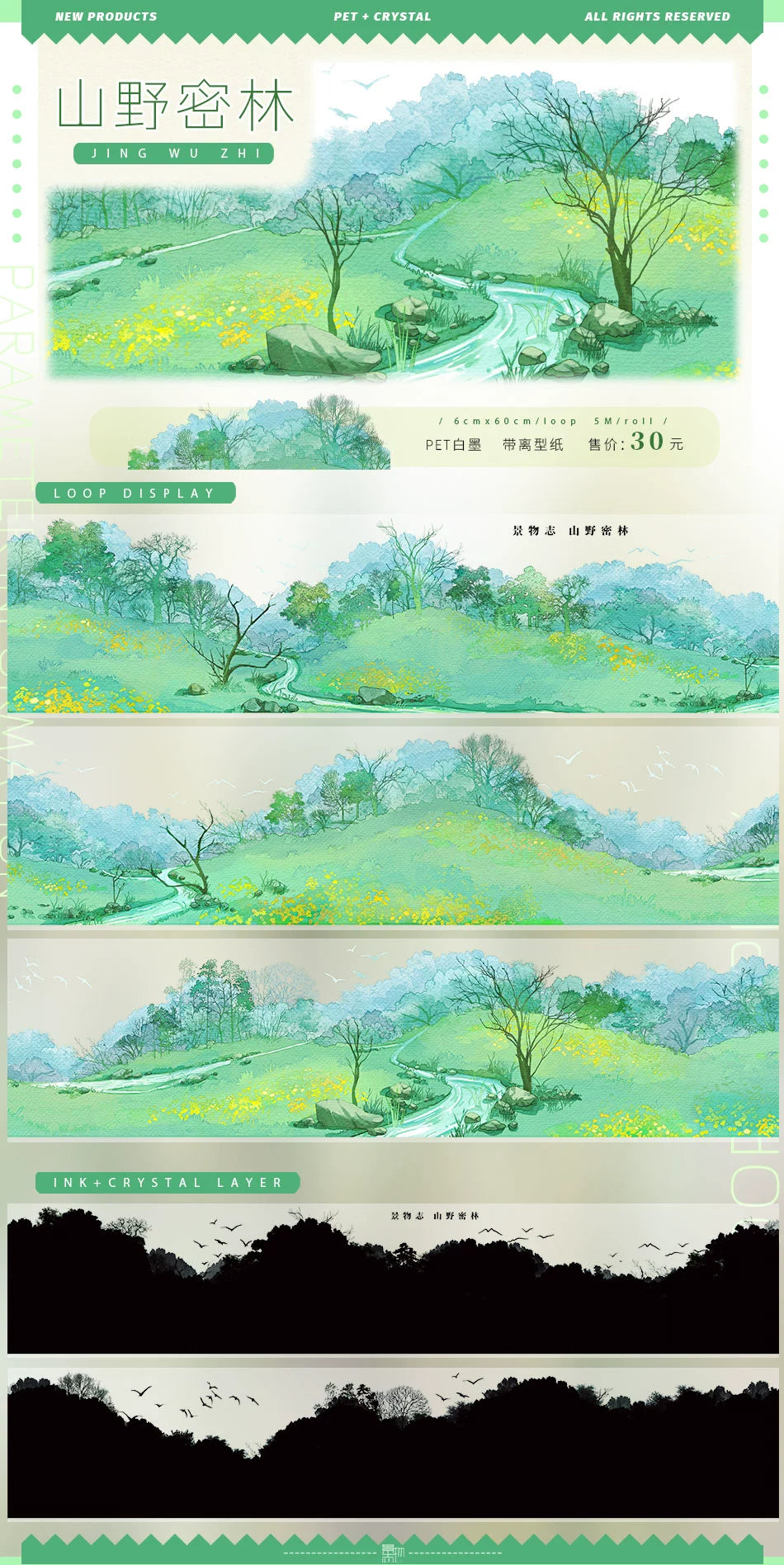 Scenery Journal Washi PET Tape Roll