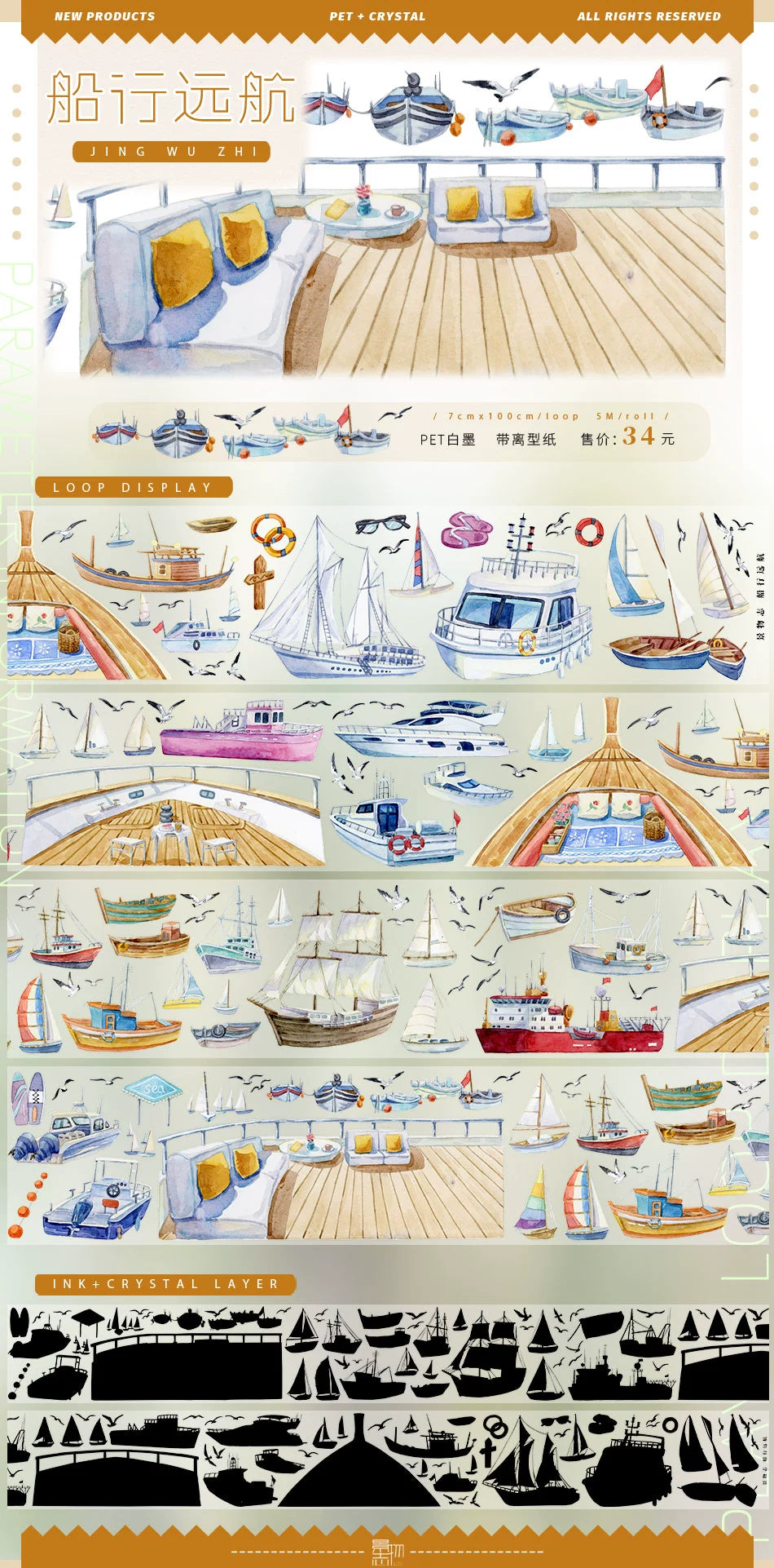 Scenery Journal Washi PET Tape Roll