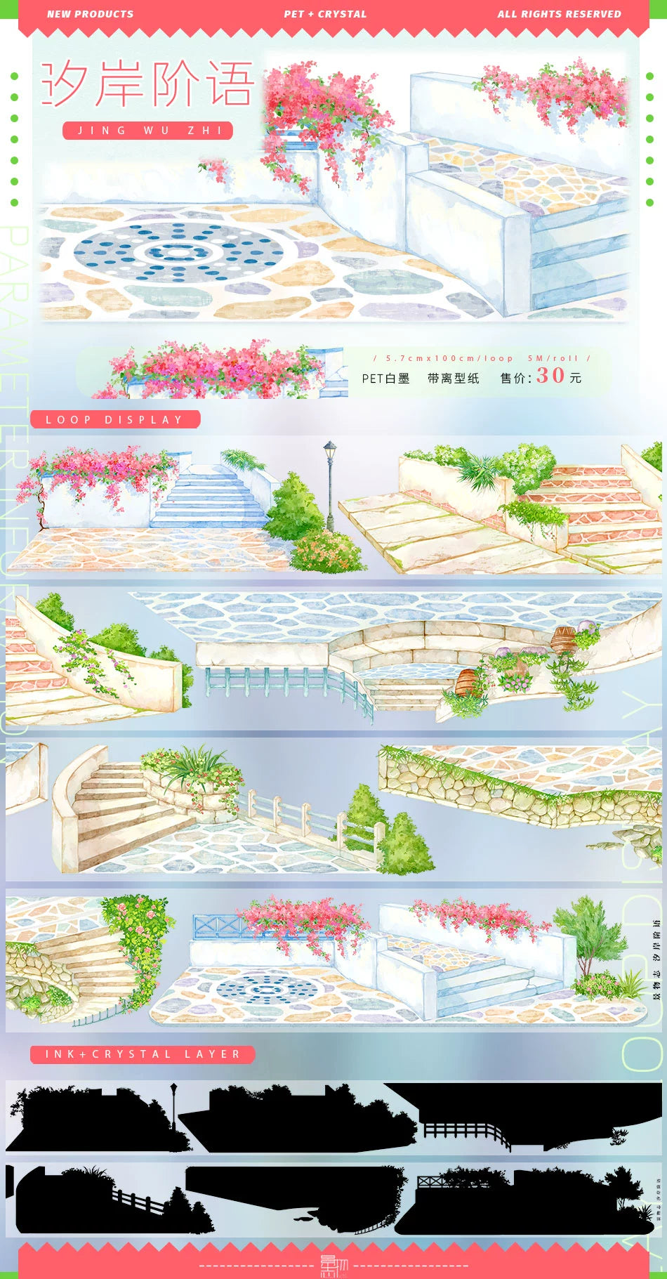Scenery Journal Washi PET Tape Roll
