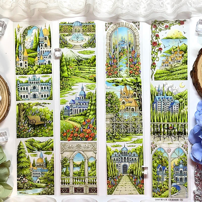 5cm Garden Castle Journal Background PET Tape