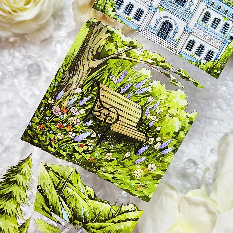 5cm Garden Castle Journal Background PET Tape