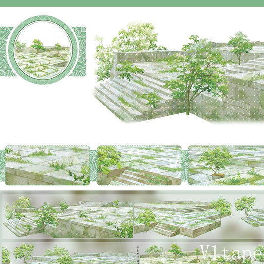 Landscape Platform in The Wilderness Washi PET Tape ZERO-628