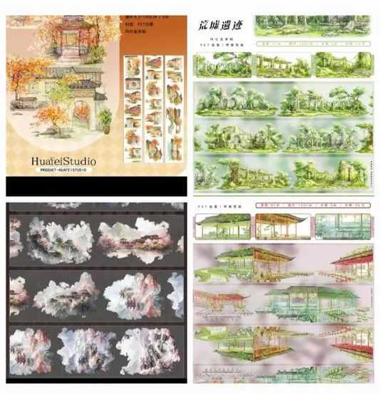 landscape washi pet tape roll