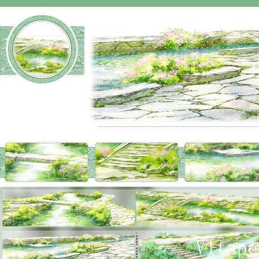 Landscape Trees River‌ Washi PET Tape ZERO-621