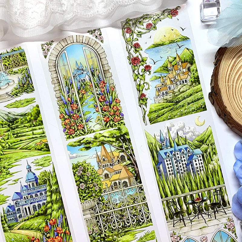 5cm Garden Castle Journal Background PET Tape